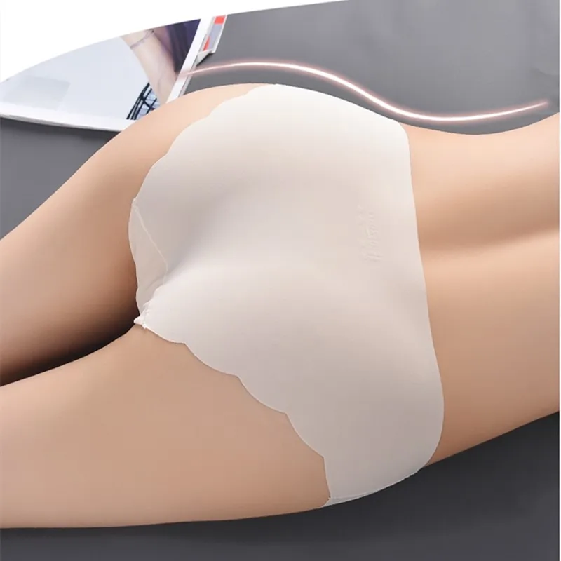 Бесшовные женские трусики 3 шт./лот простые шелковые нижнее белье мягкие тонкие