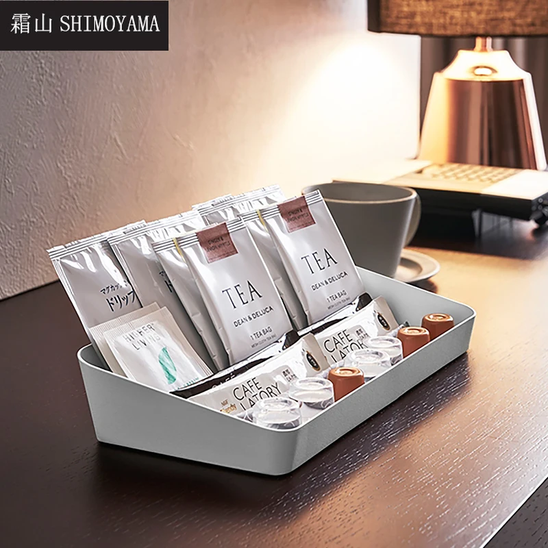 

SHIMOYAMA Desktop Storage Tray Space Saving Organizer Cosmetics Key Display Plate Kitchen Bathroom Sponge Sink Storage Plate