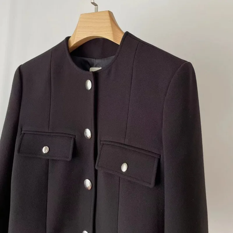 Новая американская короткая куртка с круглым вырезом для ранней осени