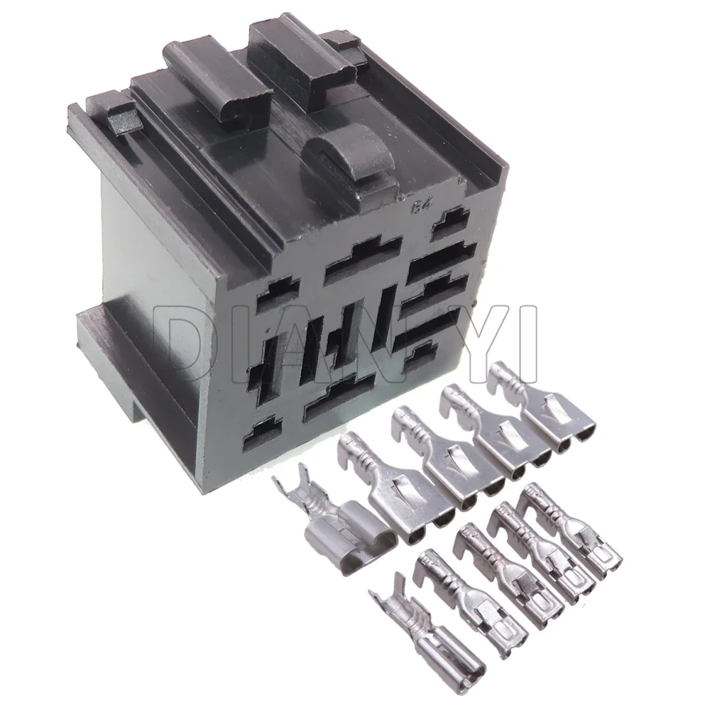 

1 комплект, 9-контактный разъем переменного тока в сборе, автомобильный пластиковый корпус с кабелями, автомобильная вилка предохранителя, разъемы автоматического реле