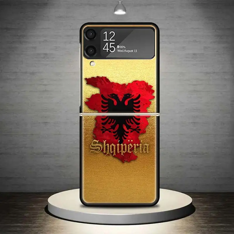 Чехол для телефона с флагом Косово Samsung Galaxy Z Flip 6 5 4 3 5G противоударный чехол Flip6 ZFlip5