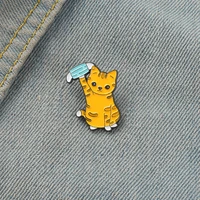 cats friends cowboys new year gift animals christmas lapel pins womens brooch badges enamel pin jewelry fashion accessories