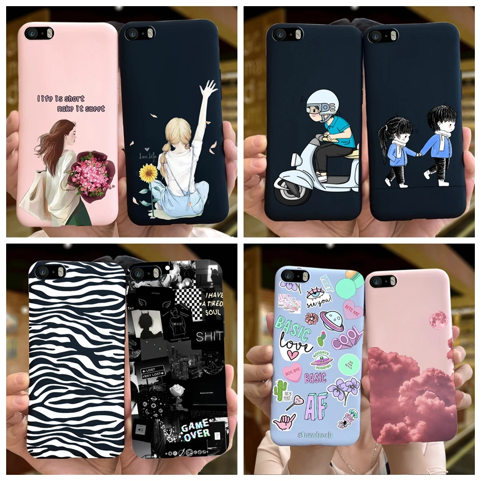 Мягкий силиконовый чехол-накладка из ТПУ с цветочным рисунком для Apple iPhone 5 5S SE A1428 A1429 A1442, чехол для телефона