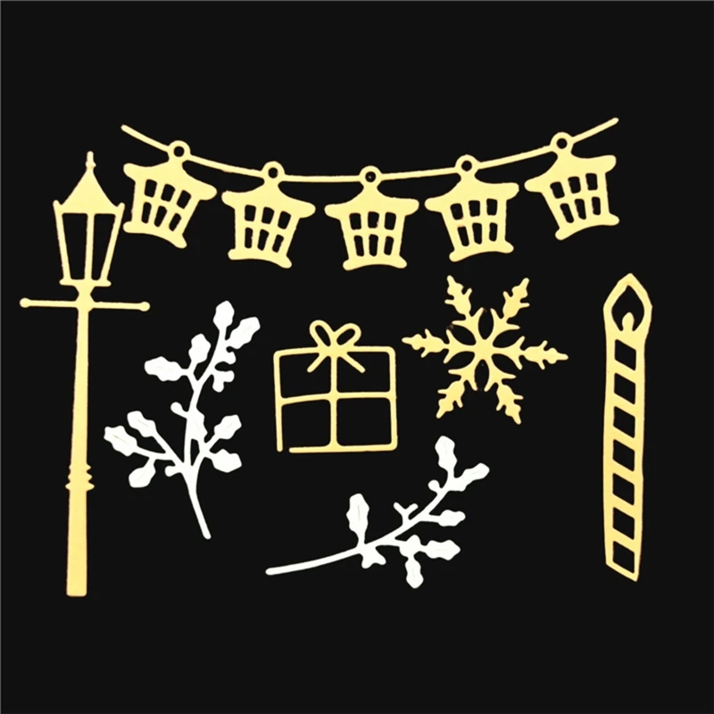 

Street Light Night Scene Metal Cutting Dies Stencil Scrapbooking DIY Stamp Paper Card for Handmade Photo Album Embossing Decor