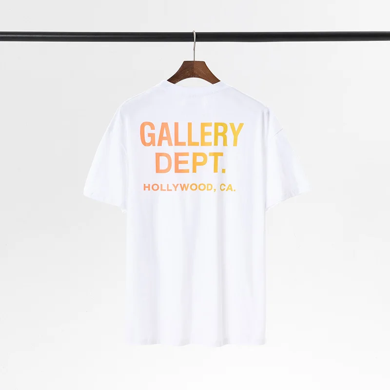 

Новинка 2023, футболка с надписью GALLERY DEPT TIDE в стиле Харадзюку, футболка с принтом коктейлей, свободная футболка оверсайз в стиле хип-хоп, Футболки унисекс с коротким рукавом
