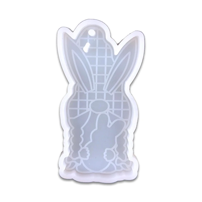 

Easter Gnome Rabbit Keychain Epoxy Resin Mold DIY Crafts Jewelry Casting Tool Keyring Pendant Silicone Mould