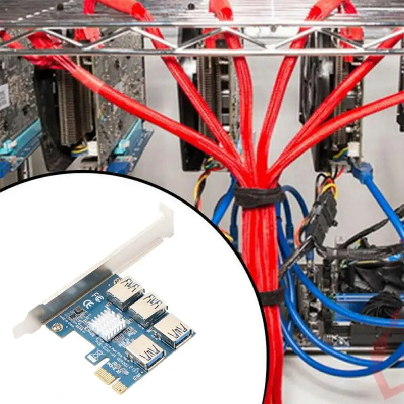 

Концентратор усилителя Usb 3,0, 5 Гб, черный, с большим радиатором, легко и удобно для работы с видеокартой для майнинга Btc
