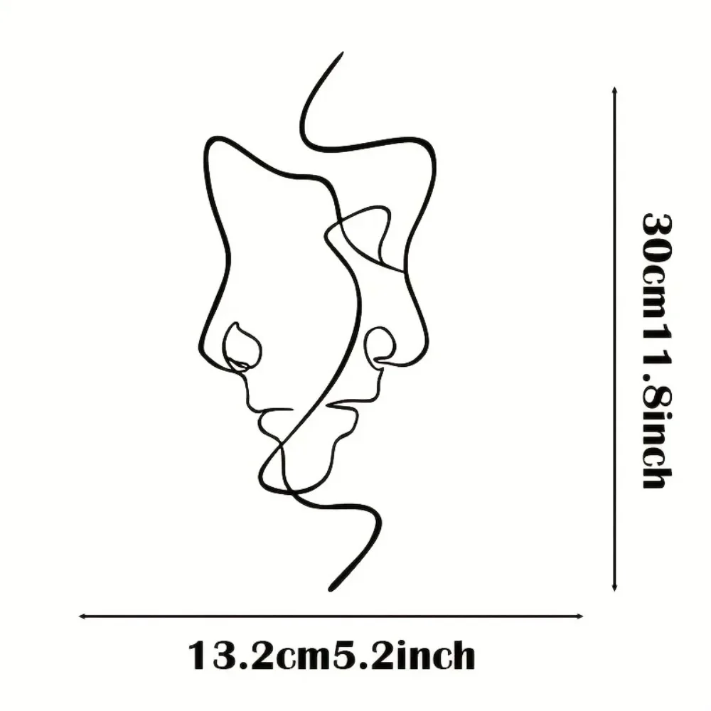 1 Шт. Минималистичные Абстрактные Наклейки На Стену Для Пары Элегантный Домашний