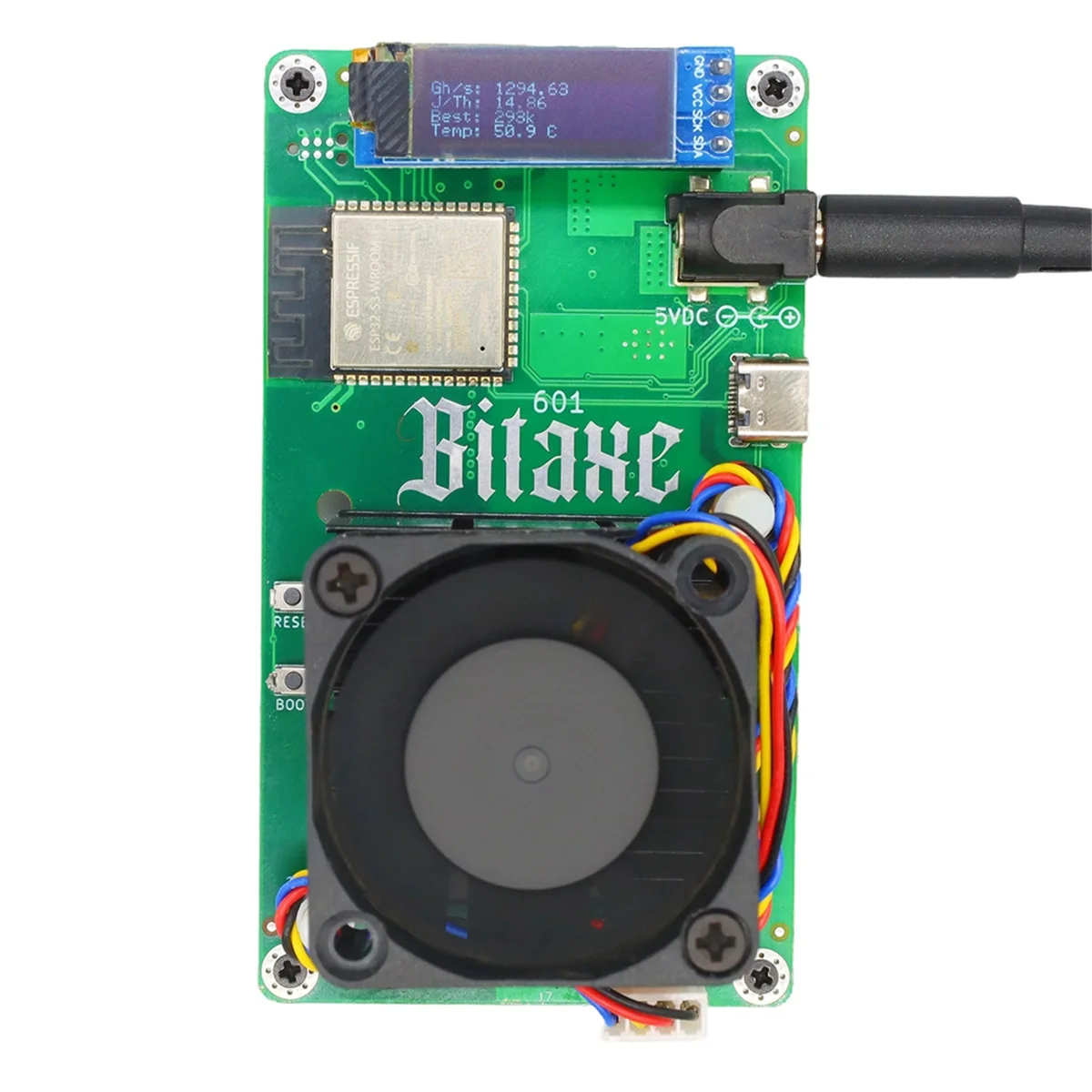 Bitaxe Gamma 601 Solo Miner 1 2TH/S 18 Вт BM1370 от Antminer S21 Pro Asic Bitcoin BTC с подставкой UK PLUG