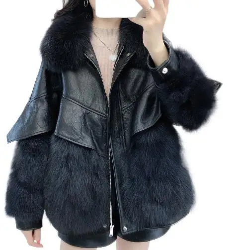

2023 Women's Clothing Thickened Faux Fox Fur Fur Coat Winter New 1029