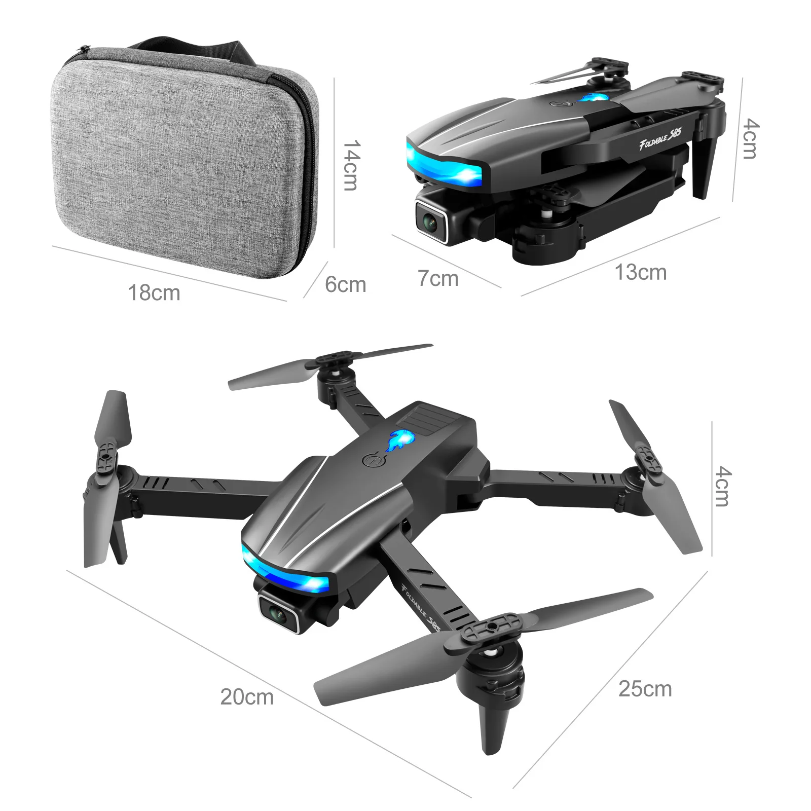 

Mini Quadcopter with Camera HD Drone 4k Profesional Aerial Photography Vehicle Toy Remote Control Plane Folded Drones