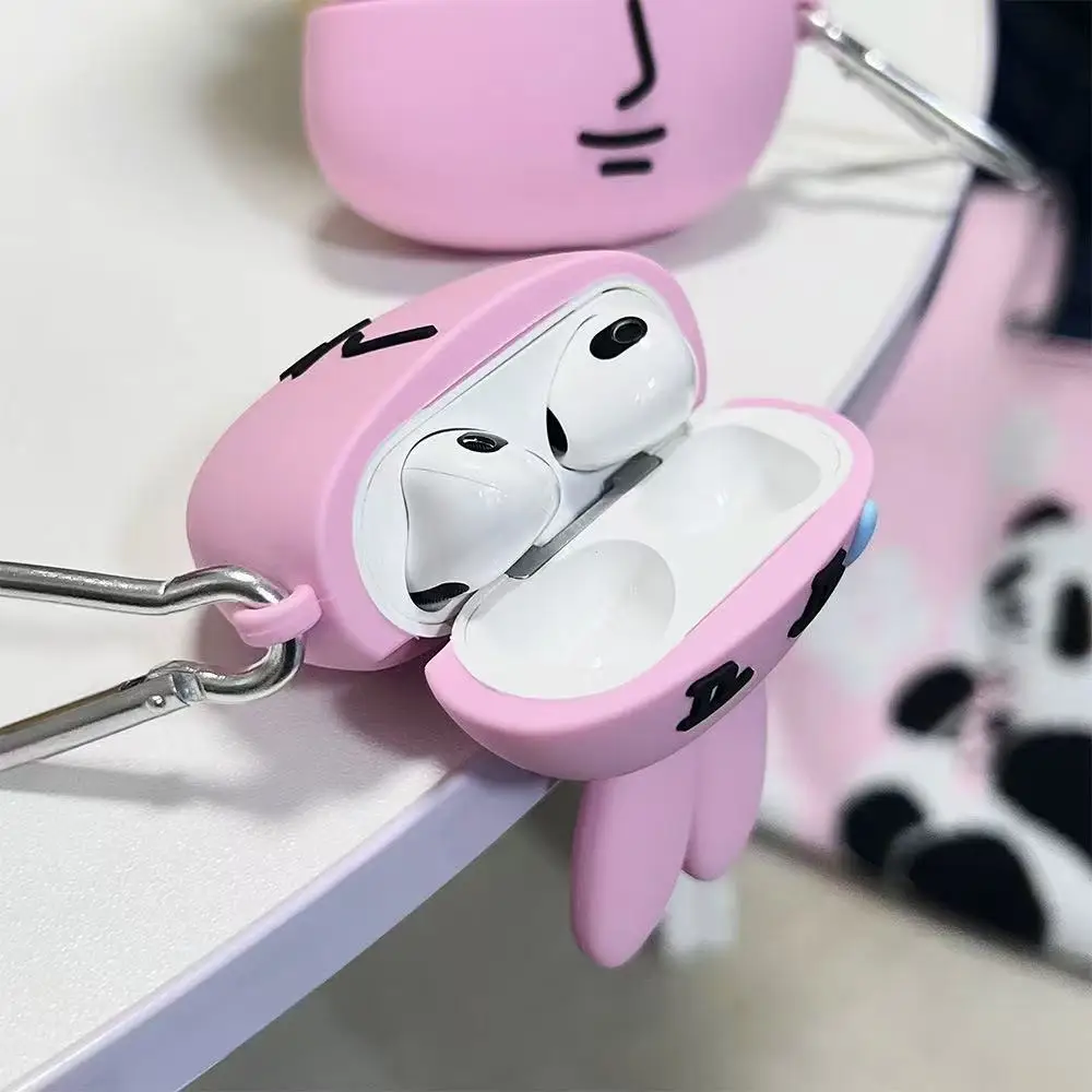 Фото Забавный защитный чехол для наушников Bluetooth AirPods 1 2 3 4, мягкий чехол с защитой от падения №5