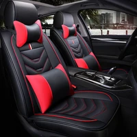 leather car seat cover 5 seats for hyundai i40 creta getz santa fe solaris i30 tucson kona ioniq ix35 all models car accessories