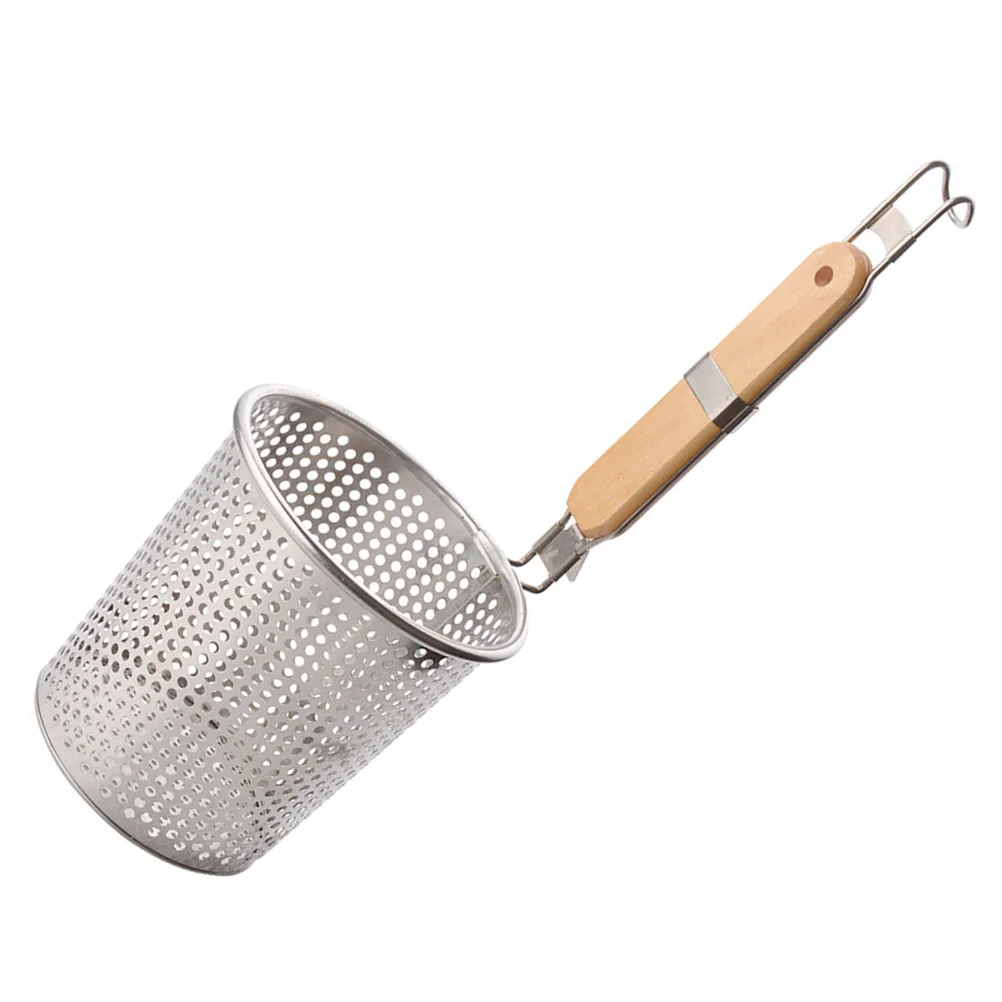 

Basket Strainer Pasta Skimmer Noodle Deep Frydumpling Ramen Spaghetti Rinsing Insert Blanching Colander Wire Boilhandle Mesh