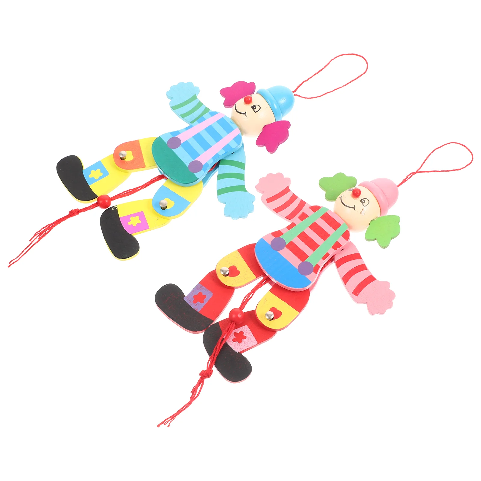 

2 Pcs Toy Pull Line Clown Marionettes Puppet Interactive Wire Toys Kids Show Supplies Child