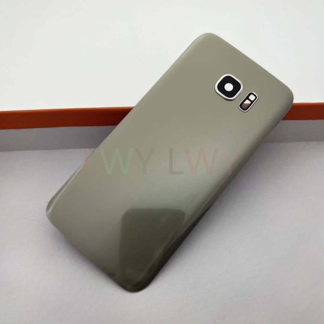 Для Samsung Galaxy S7 Edge G935 G930 задняя крышка батарейного отсека стеклянная корпуса с