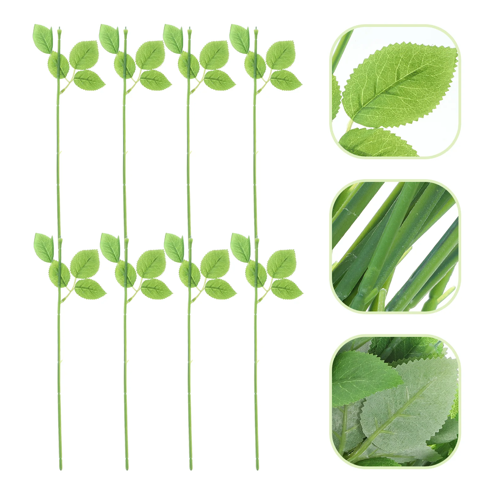 

30pcs floral wire stem with leaves artificial rose floral wire stems diy craft bouquet making floral arrangement tools for