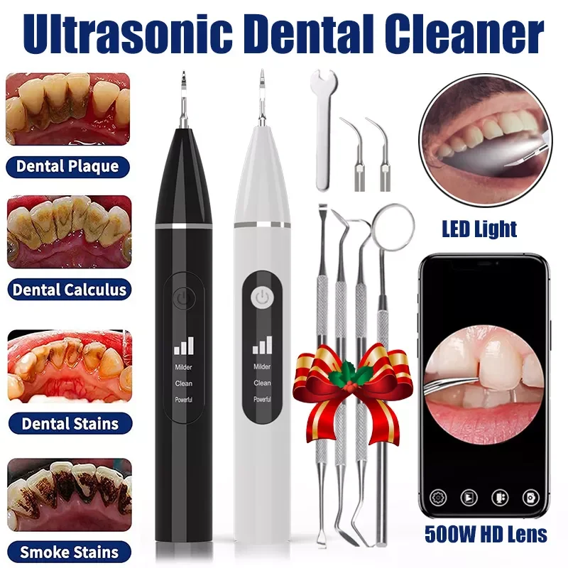 

Ultrasonic Tooth Cleaner Teeth Whitening Visual Electric Dental Scaler For Teeth Cleaning Calculus Plaque Stains Tartar Removal