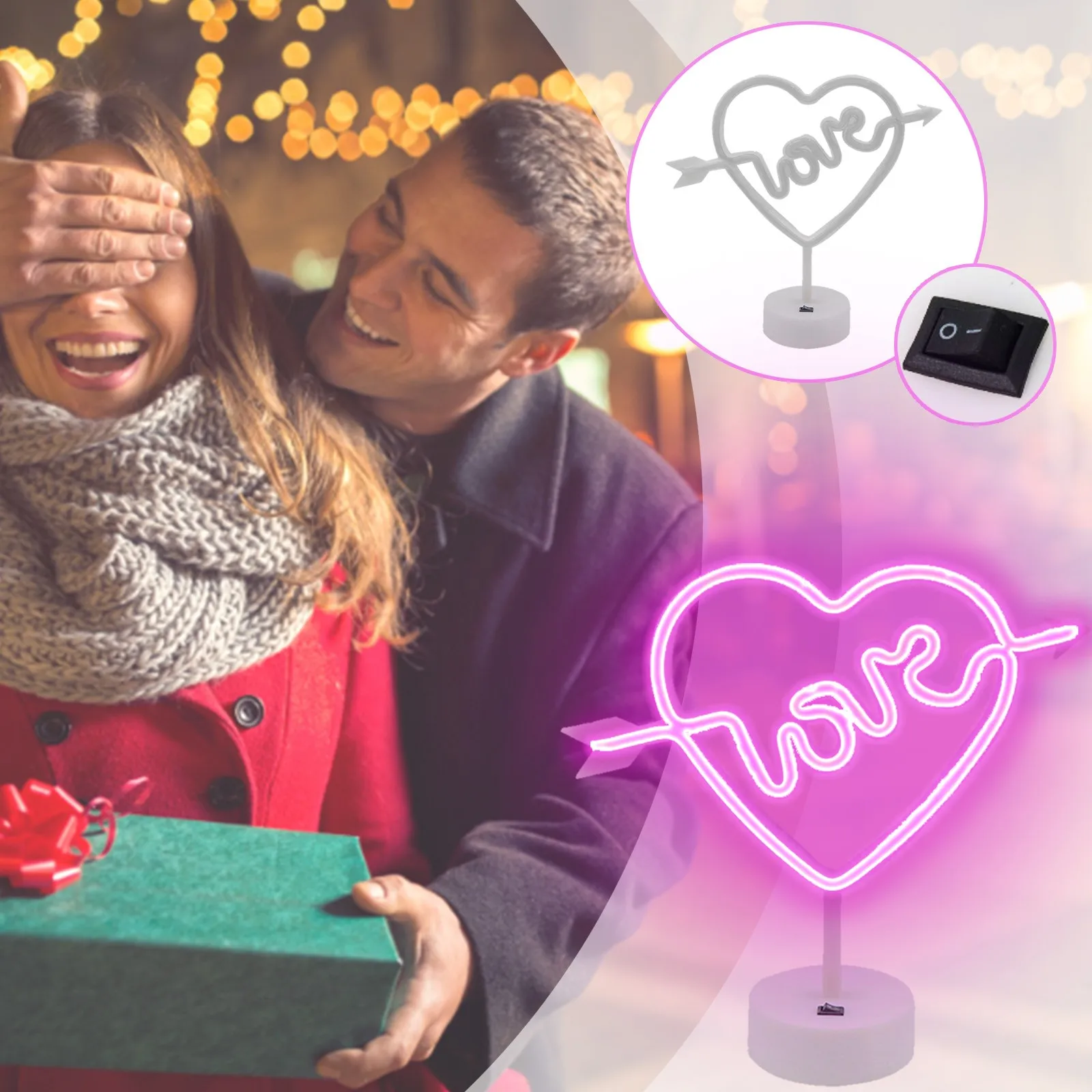 

Светодиодный неоновый светильник с питанием от USB для спальни