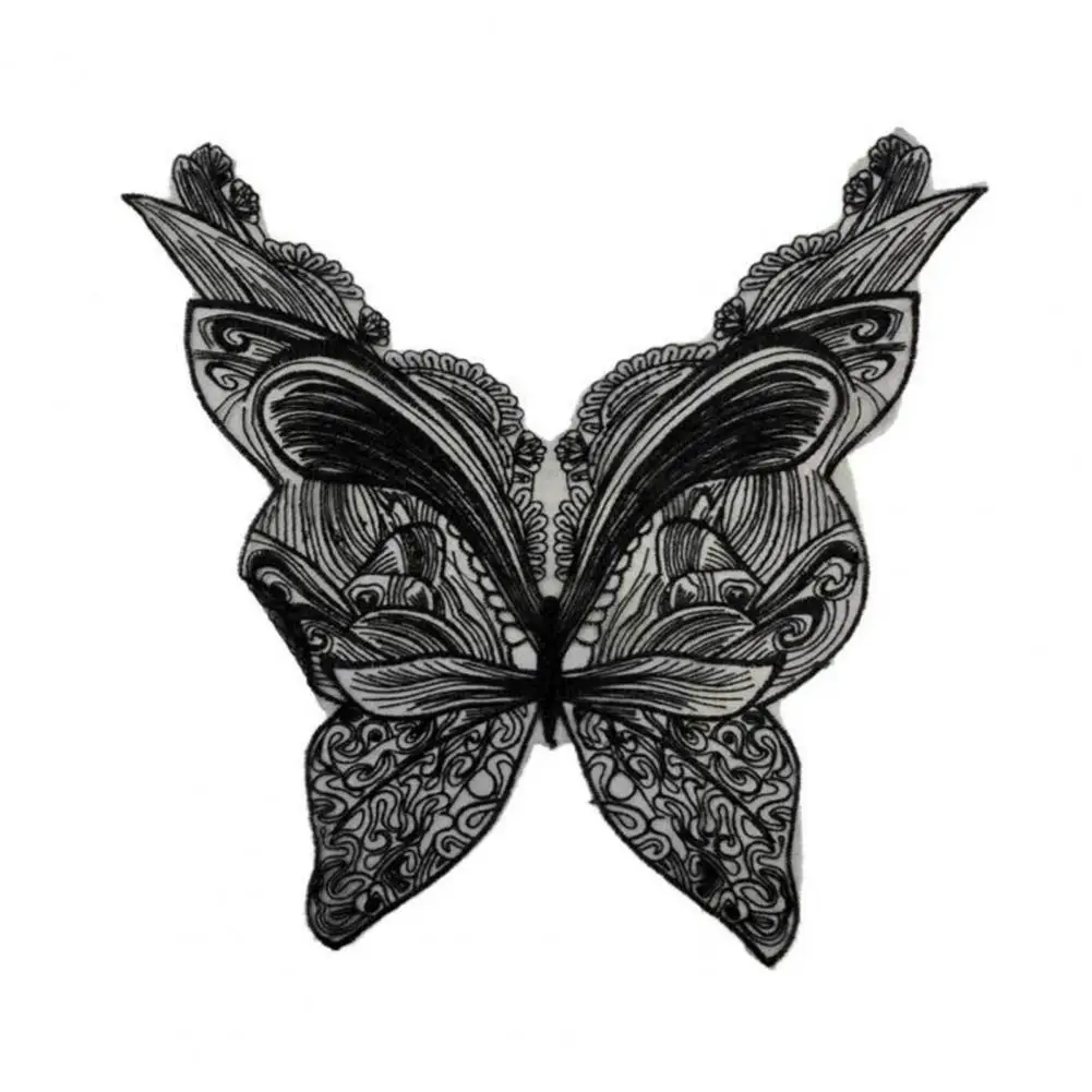 

Практичная кружевная нашивка с бабочкой экологически чистый накладной воротник с бабочкой дышащая сетчатая аппликация с крыльями бабочки ...