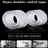 transparent double sided tape adhesive tape washable and reusable non marking nano tape