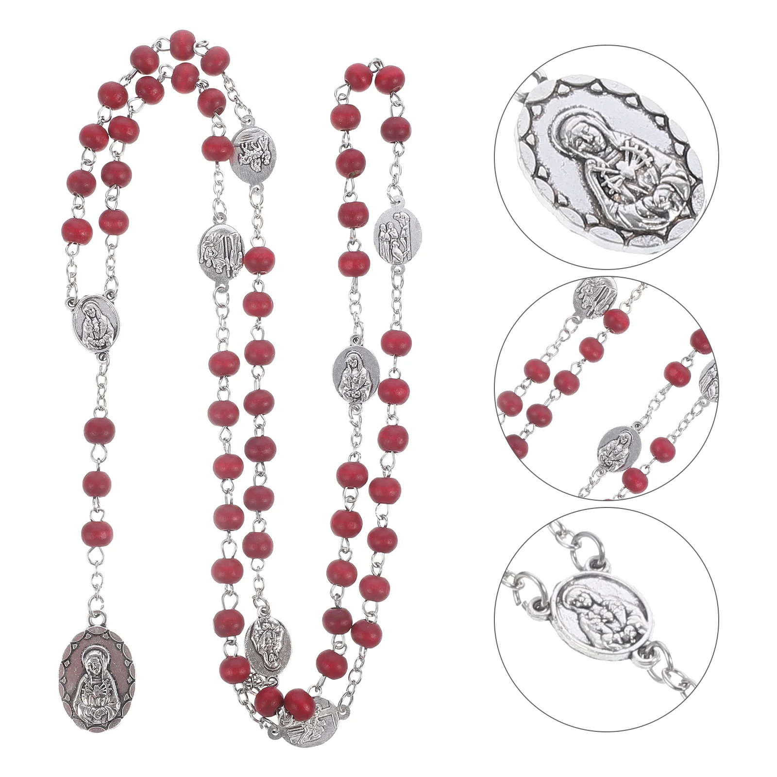 

Aesthetic Necklace Catholic Prayer Rosary Beads Beaded Chains Women Trendy Religious