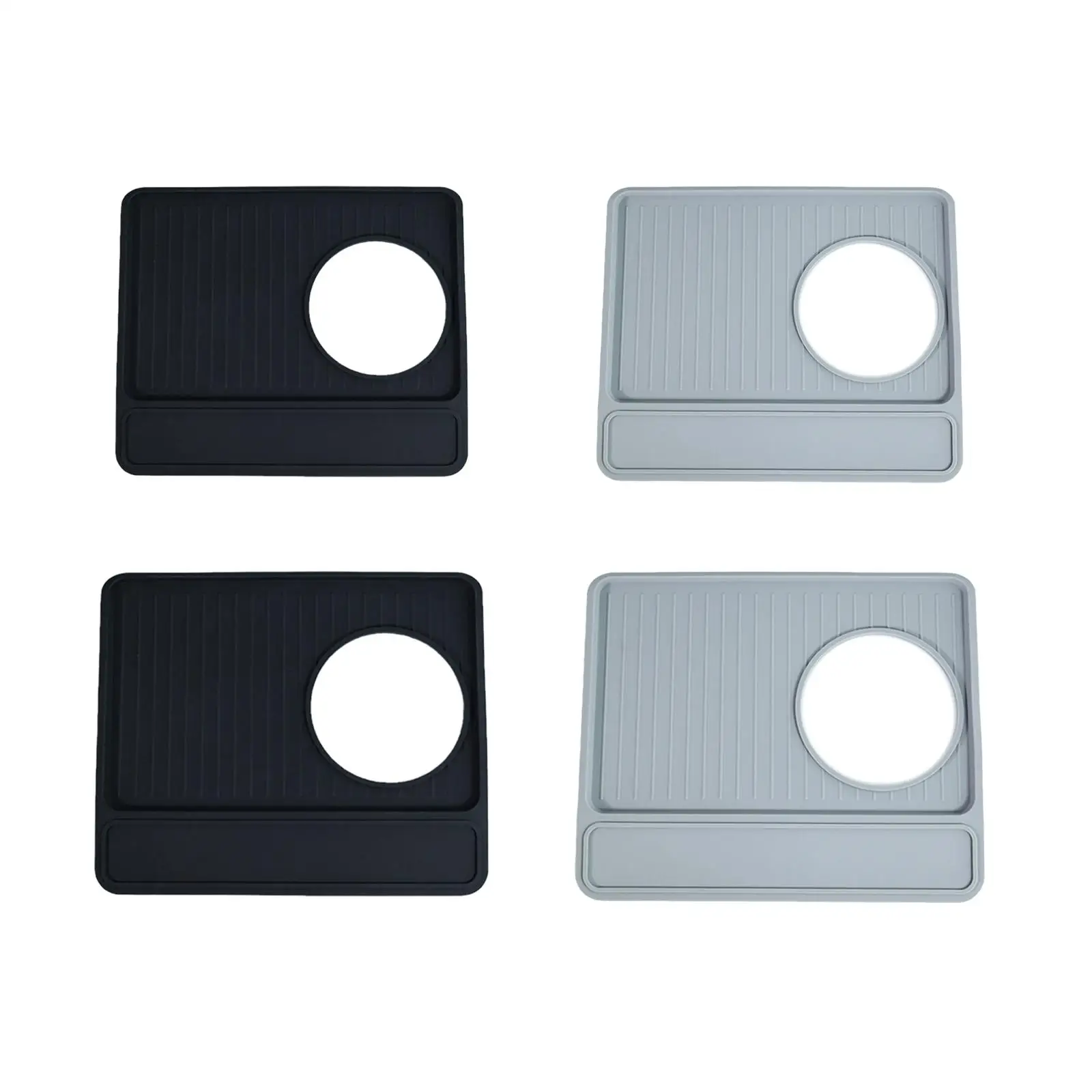 

Coffee Bar Mat Hide Stain Silicone Kitchen Tools Flat Espresso Grinder Hoppers Mat for Cups Kitchen Countertop Ice Machine