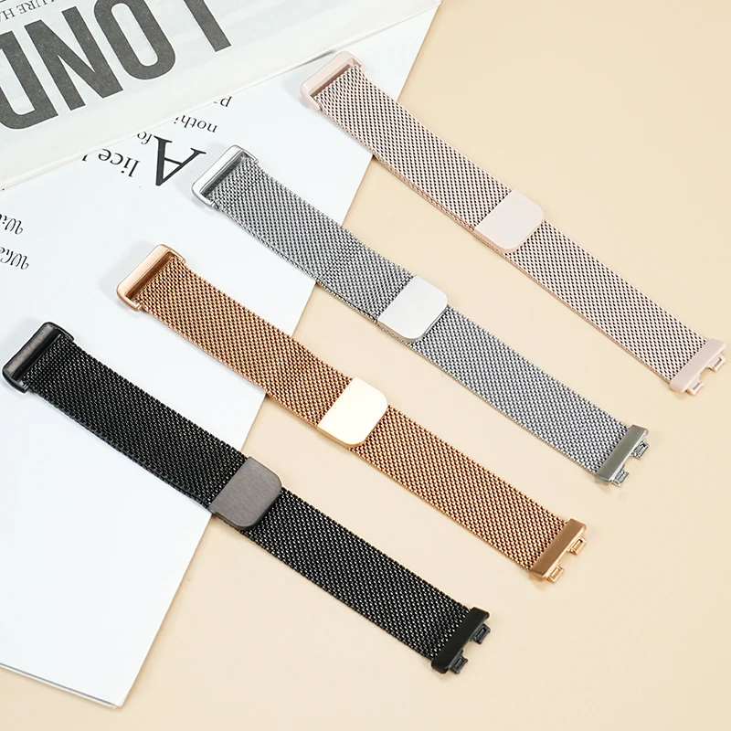 Фото Металлический ремешок для Huawei Band 8 9 10, сменный браслет, миланская магнитная петля, ремешок для часов, ремешок для браслета из нержавеющей стали №2