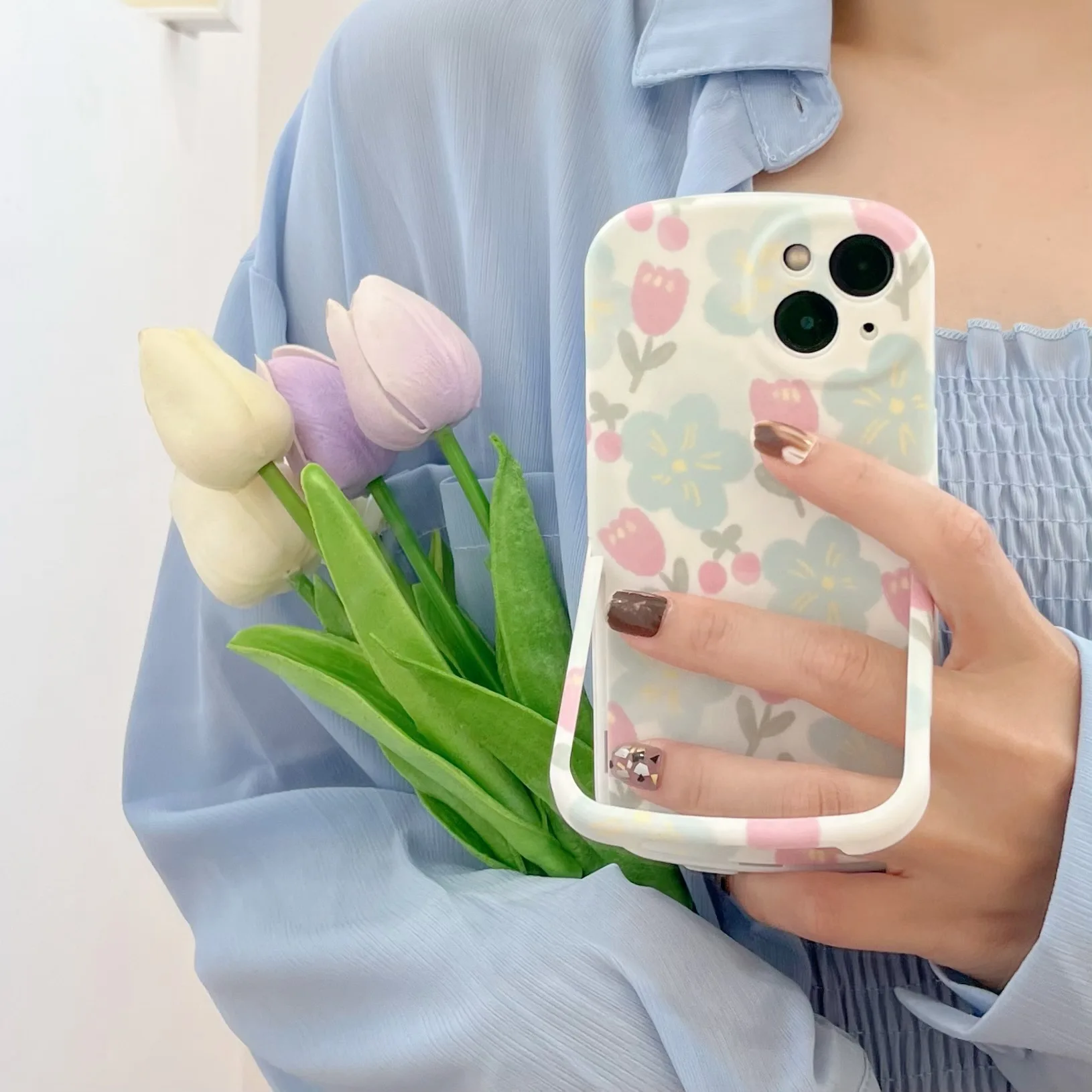 

Luxury Flower Silicone Soft Phone Case For iPhone X XR XS Max 11 11 Pro Max 12 13 12Pro Max Pro Case With Stand