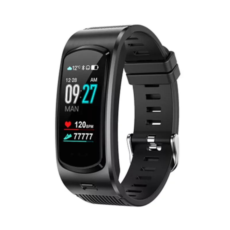 

Smart bracelet 0.96 color screen 2 in 1 bluetooth headset hands-free smart watch sports fitness headset for Android IOS