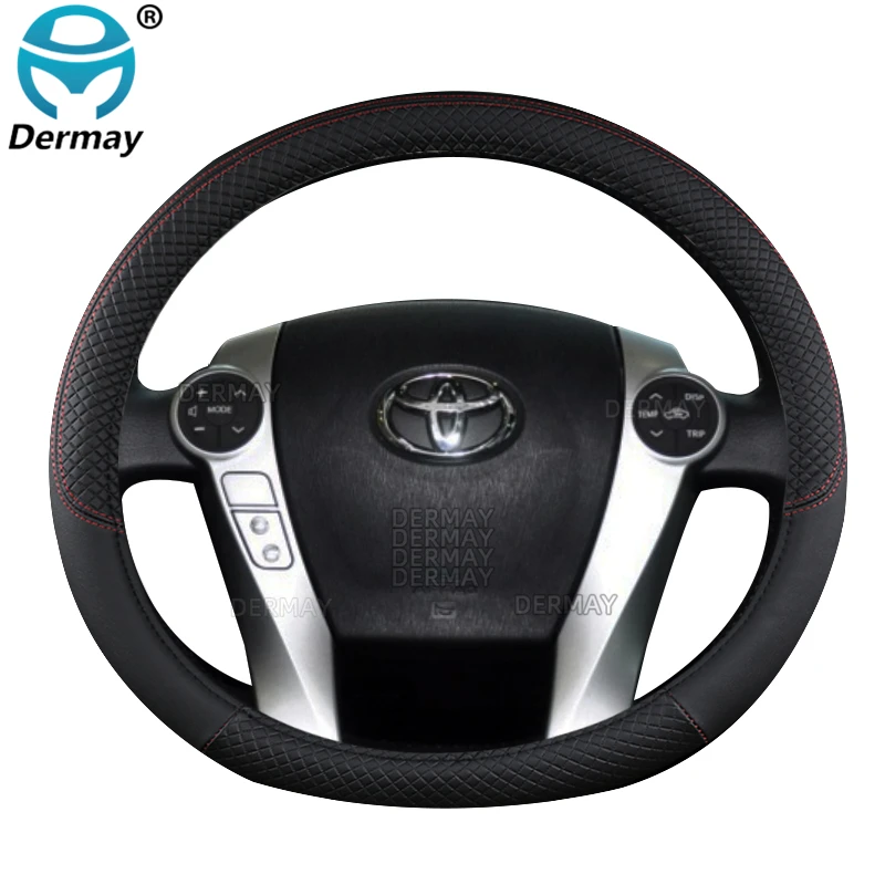 

Для Toyota Prius 30 20 Prius V Prius C Prius Prime автомобильный чехол на руль из искусственной кожи, нескользящие автомобильные аксессуары