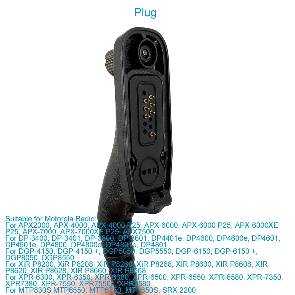 Air Tube Throat Vibration Mic Headset for Motorola Xir P8268 P8200 MTP850S DP3600 APX 2000 DGP8550 Walkie Talkie Earpiece