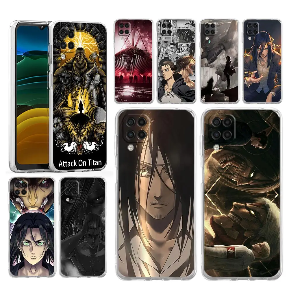 

Case For Samsung Galaxy A13 A23 A33 A53 A73 5G A51 A71 A21S A12 A11 A31 A41 A03s A52 A32 A22 Cover Eren Yeager Attack on titan