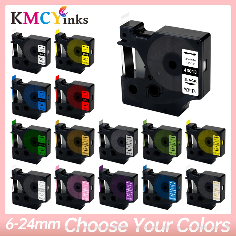 

KMCYinks 9mm 12mm Compatible D1 Tape for Dymo Label Tape 45013 45010 40913 43610 for Dymo Label Manager LM160 280 Label Maker