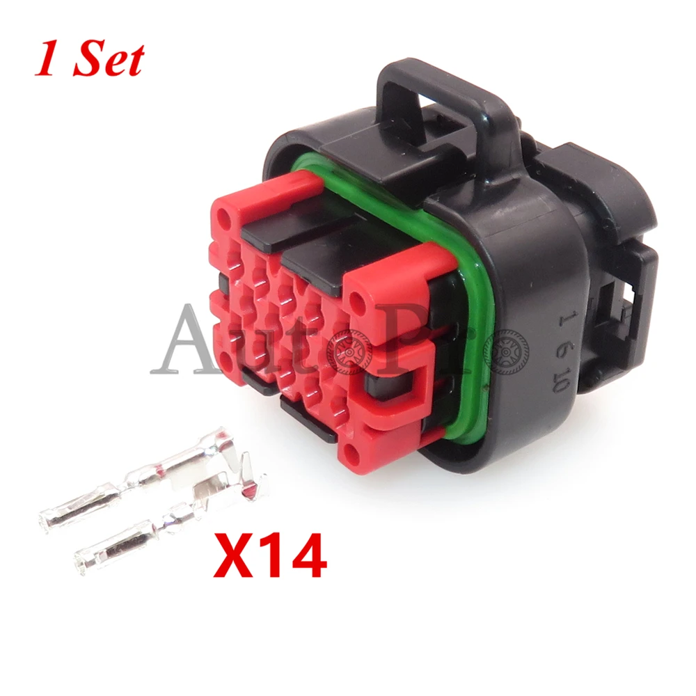 

1 комплект, автомобильный водонепроницаемый разъем с 14 отверстиями, 770520-1, 776273-1