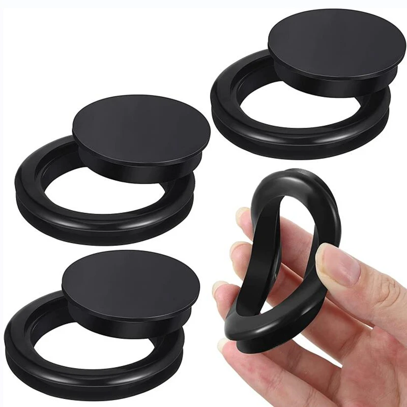 4 Pieces Silicone Umbrella Hole Ring Plug and Cap Set for Glass Outdoors Patio Table Deck Yard, 2 Inch