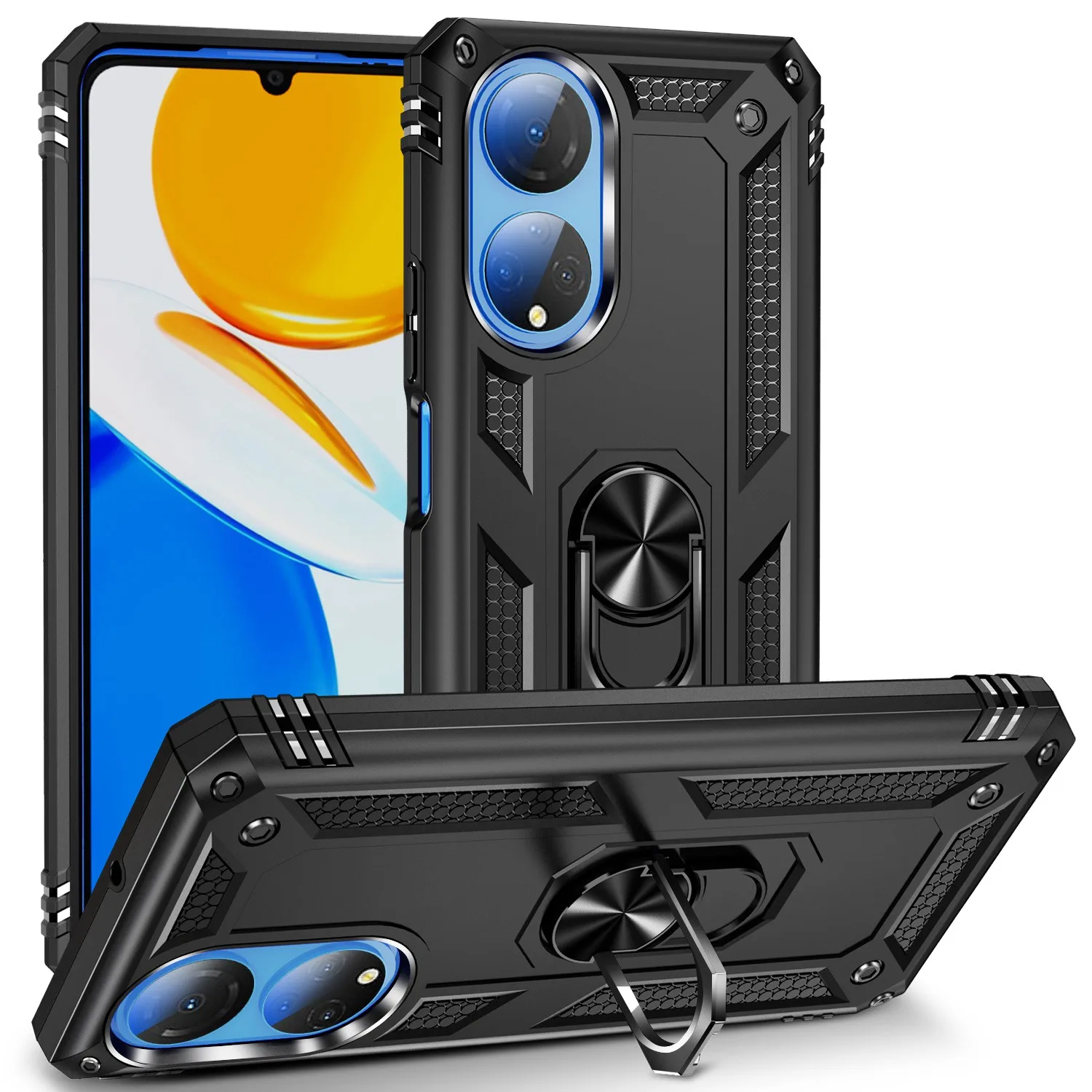 

Heavy Duty Armor Case for Honor X9 X8 X7 Honor 50 50 Lite Rubber + PC Stand Holder Cover for Honor 10 Lite 9A 9X 9C 9S 8A 8S