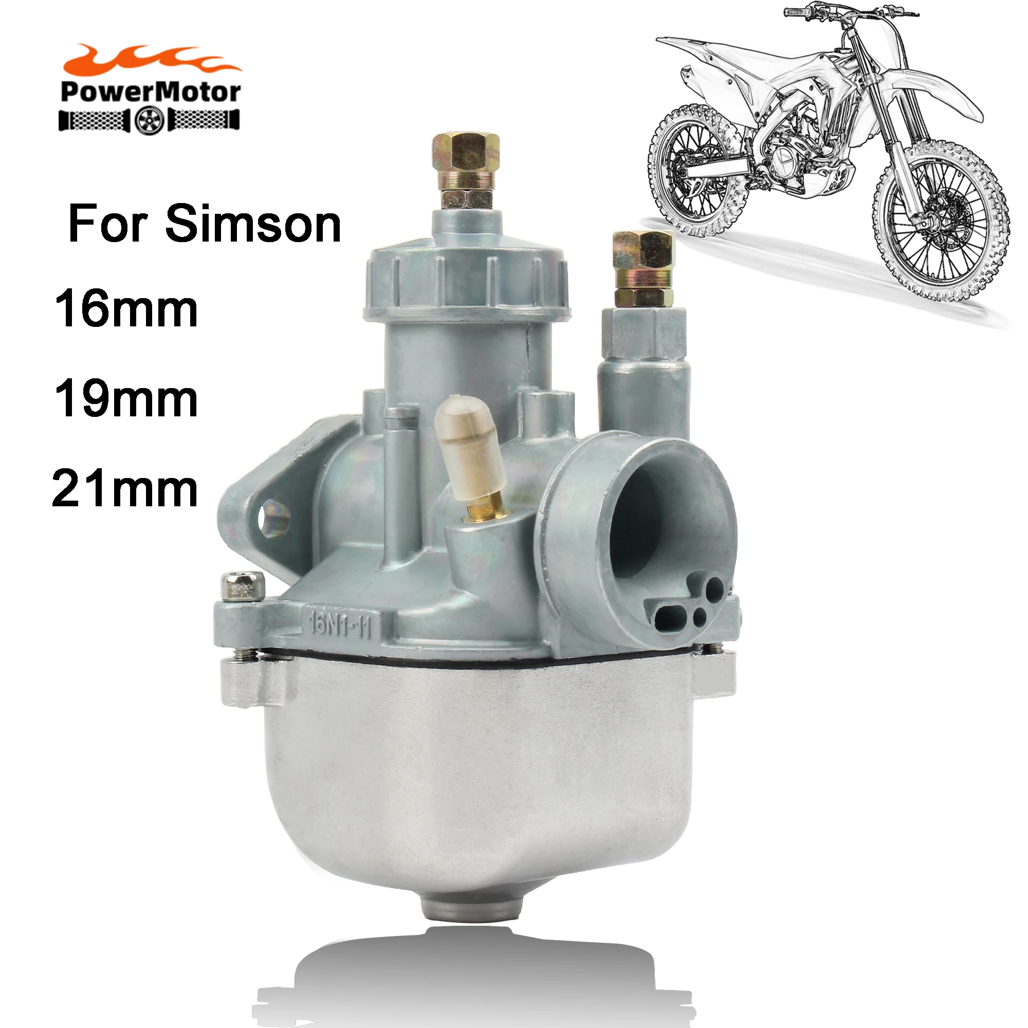 Карбюратор для мотоцикла Simson S50 S51 S70 карбюратор Vergaser мотокросса BVF 16N1-11 KR51 SR50 Carby 16