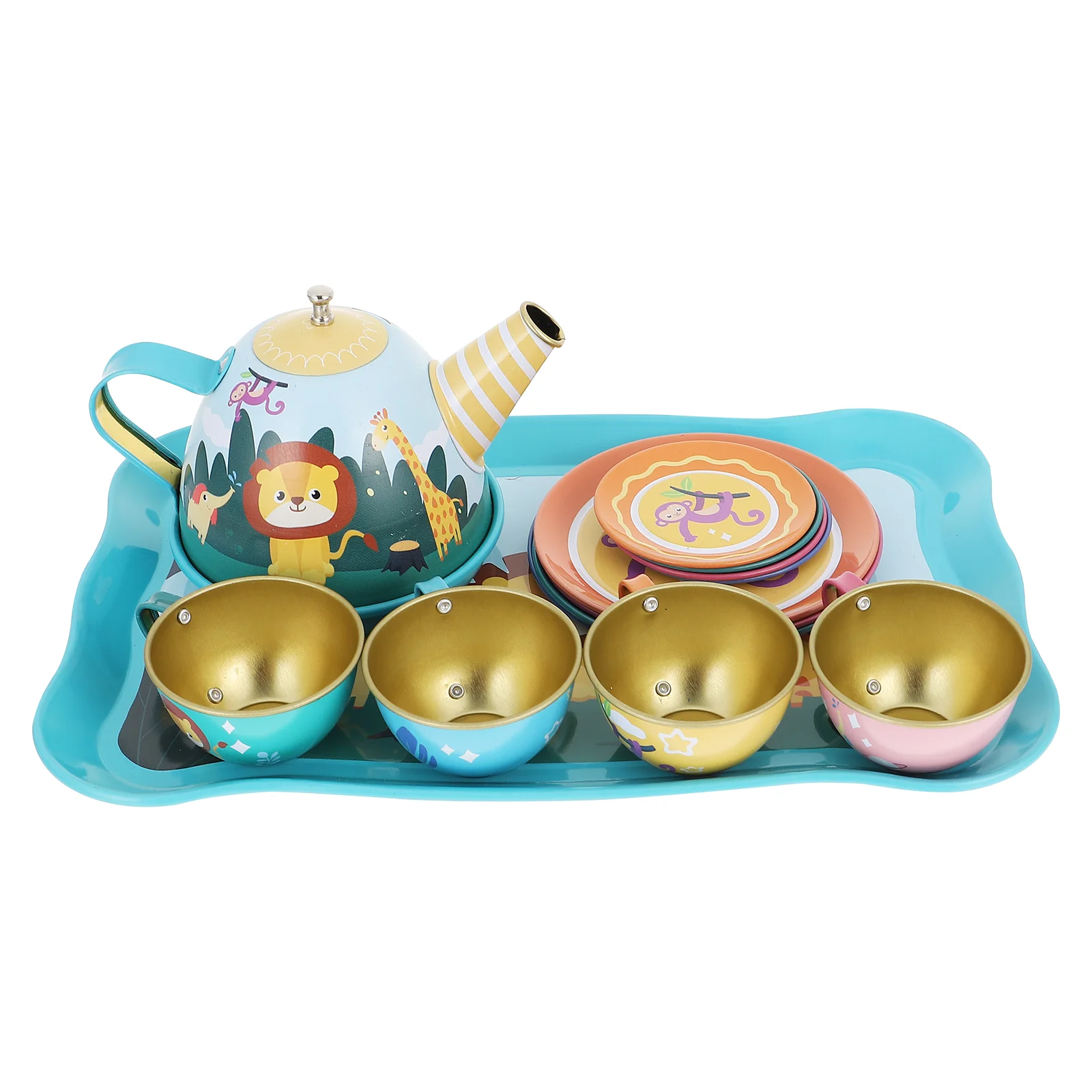 

1 Set Pretend Tin Teapot Set Girls Pretend Toy for Girls