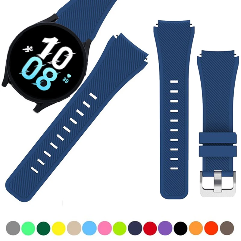 20mm 22mm Band for Samsung Galaxy Watch 5/5 pro/4/Classic/46mm/active 2 Gear s3/S2 silicone bracelet Huawei GT/2/GT2/3 Pro strap