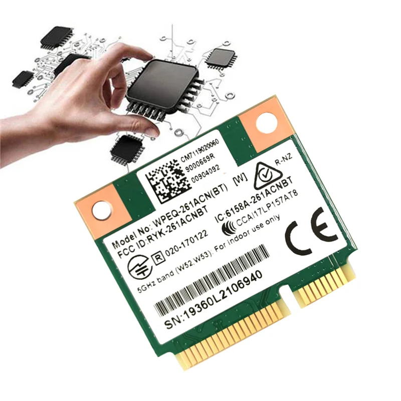 QCA6174 WPEQ-261ACN(BT) WIFI-карта 802.11AC 867M Bluetooth 4 2 WIFI 5 Mini PCIe Беспроводная карта