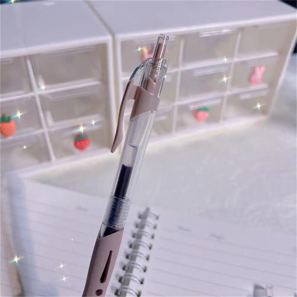 

6Pcs Press Pens Fashion Eco-Friendly Creative School Student Stationery Gel Ink Press Pen Kids Gift Gel Pens Writing Pens