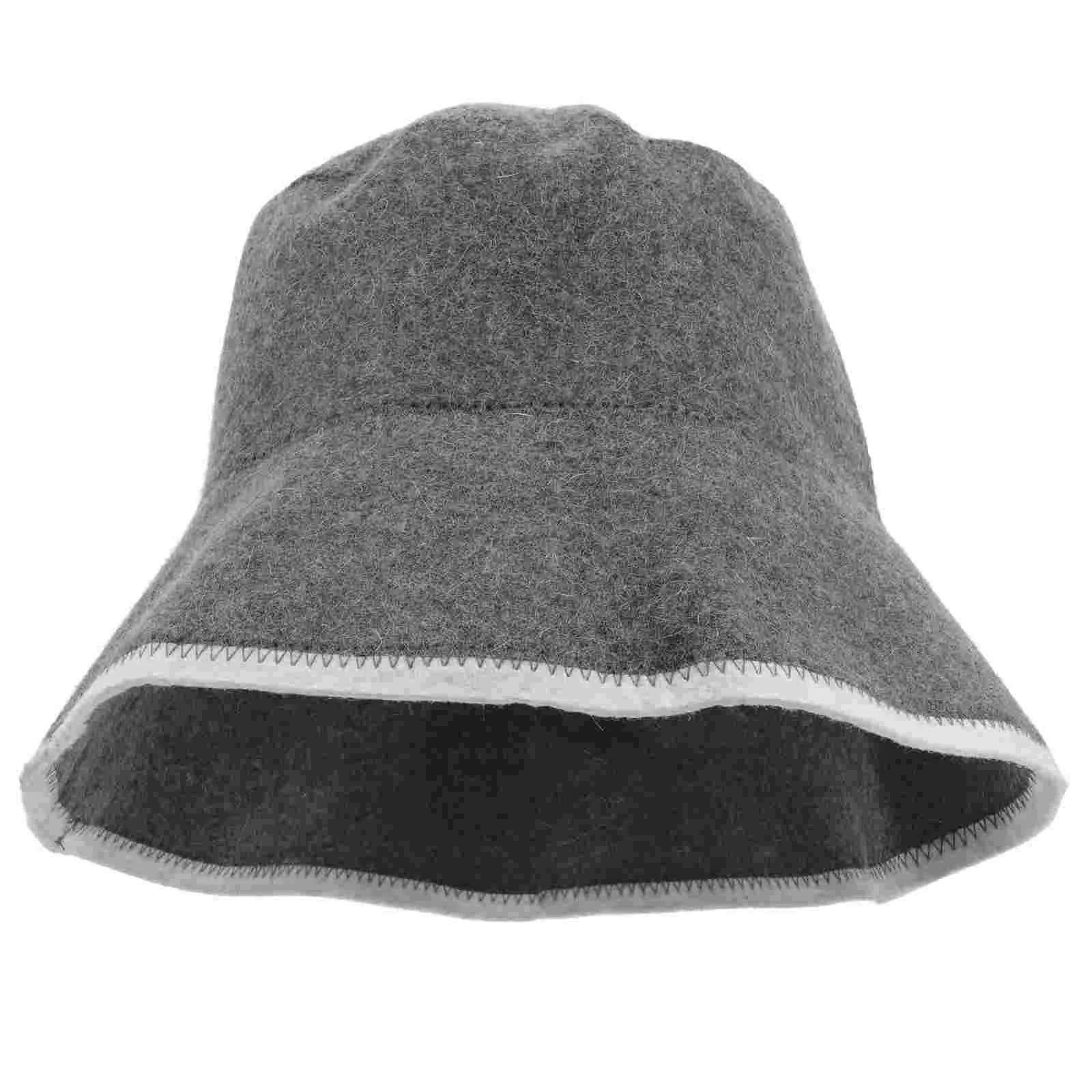 

Breathable Sauna Wool Hat Bath Accessories Lightweight Stylish Shower Caps Men Household Fleece