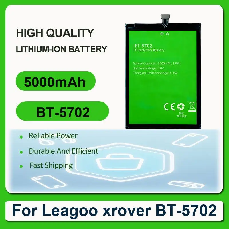 Фото Аккумулятор для LEAGOO KIICAA POWER M9 Pro T8S xrover BT-5702 Alfa 5 Z6 M5 Mix T5 T5C 2 M11 shark 1 S10 S8 Z5 Z5L Lte PLUS BT-6008 №4