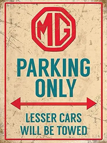 

Wall-Decor-Tin-Sign-8-x-12-Metal-Signs-Vintage-Funny-Mg-Parking-Only-Funny-Plaques