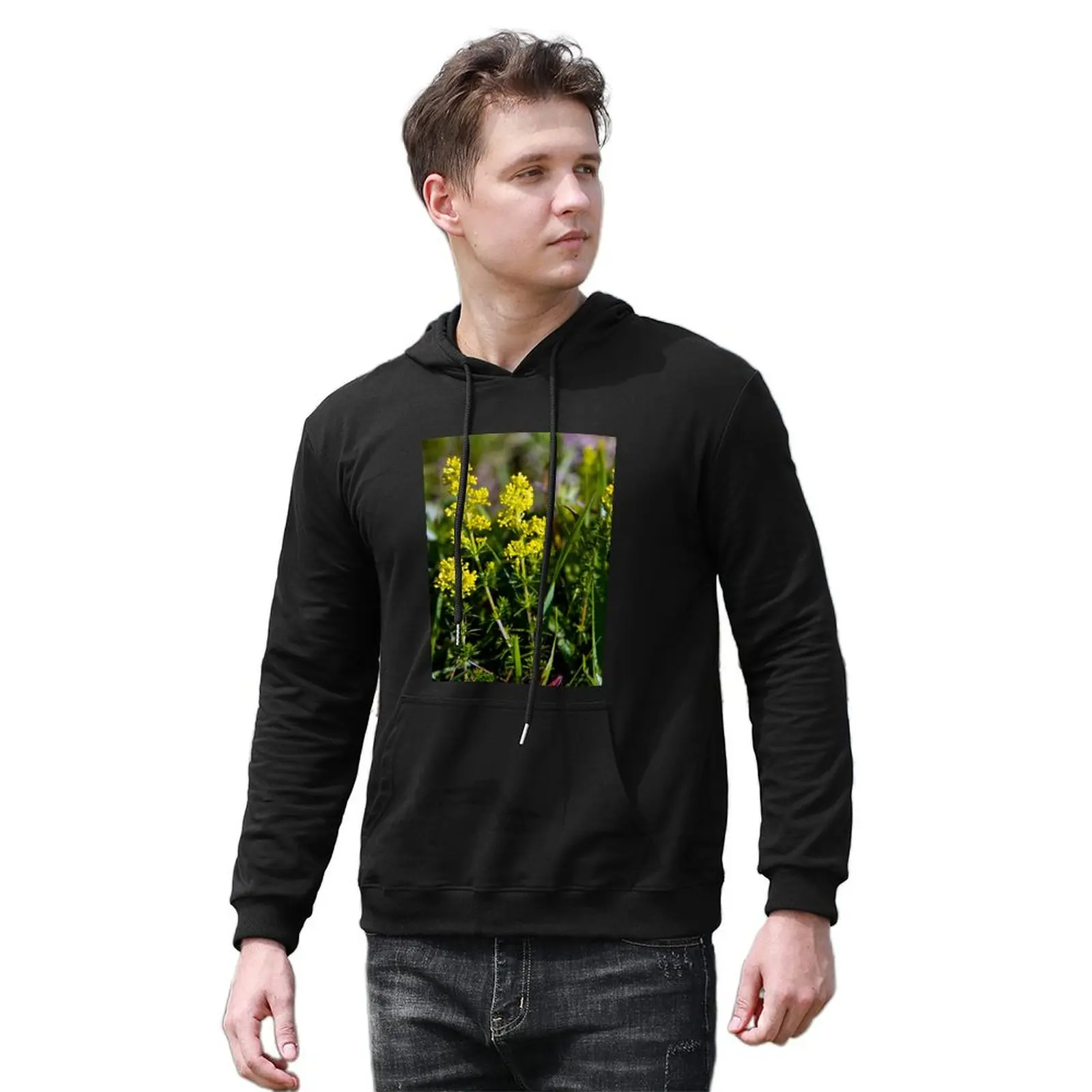 Galium Verum (Lady’s Bedstraw) Inishmore Aran Islands Пуловер с капюшоном мужская одежда осенние новые