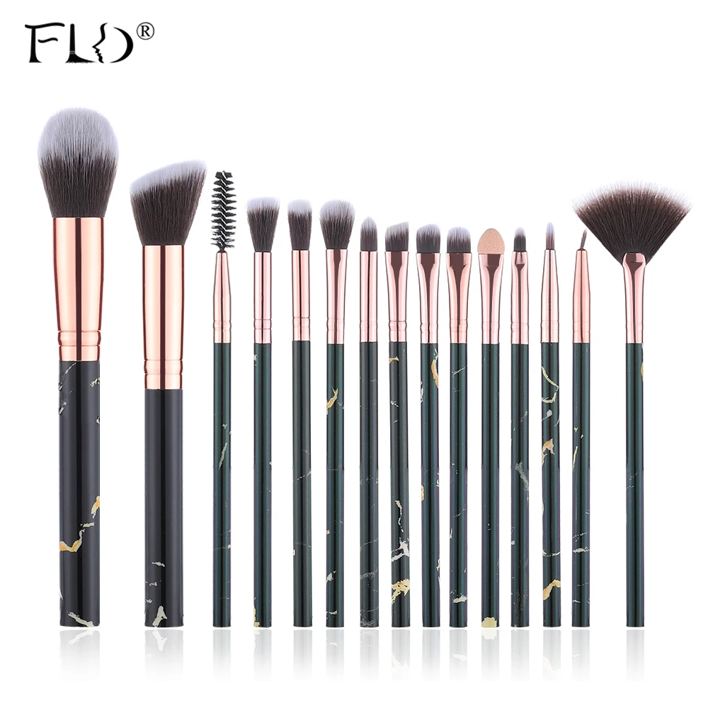 

FLD 5/10/15Pcs Kabuki Makeup Brushes Tool Set Cosmetic Powder Eye Shadow Foundation Blush Blending Beauty Make Up Brush Kit