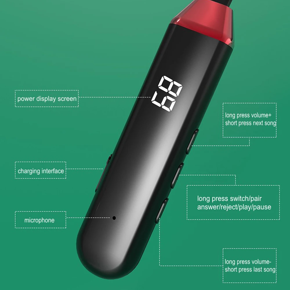 Спортивные Bluetooth-наушники с шейным ободом спортивные наушники-вкладыши HIFI-звук