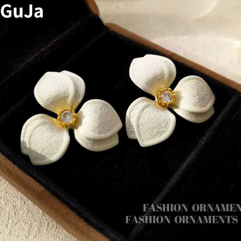 

Fashion Jewelry 925 Silver Needle Colorful Flower Earrings For Women 2023 Trend New High Quality Coating Ear Accessories