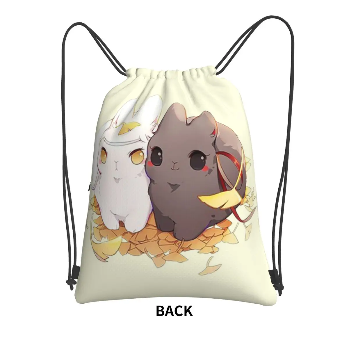 Фото Рюкзаки Untamed Mdgz Wangxian Bunnies Mo Dao Zu Shi, многофункциональные спортивные сумки на шнурке с карманами, сумки для книг для мужчин и женщин №2